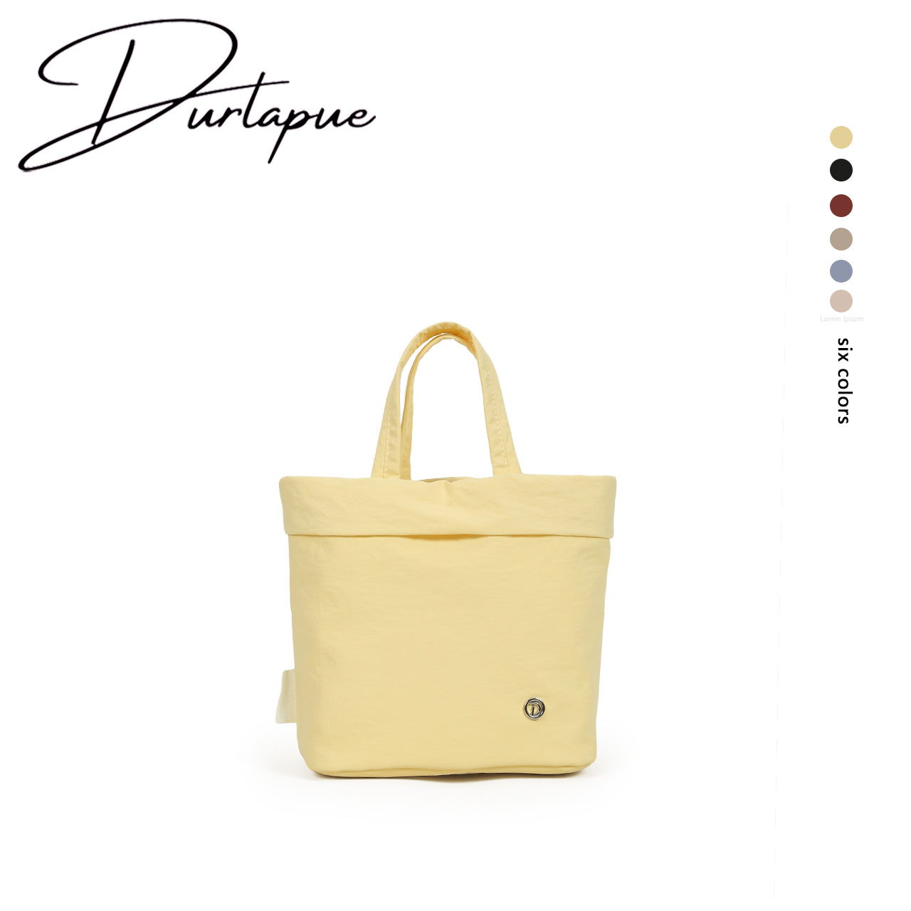 (Durlapue) nylon material, fashionable handbag, simple crossbody bag