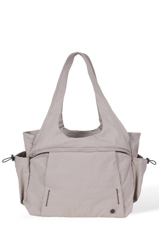 【Durlapue】Large Capacity Nylon Tote Bag Multi Pockets Casual Work Travel Handbag