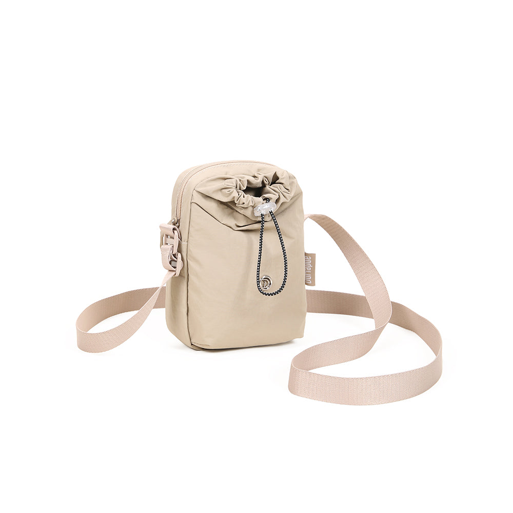 (Durlapue) nylon material, lightweight small crossbody bag, fashionable drawstring shoulder bag