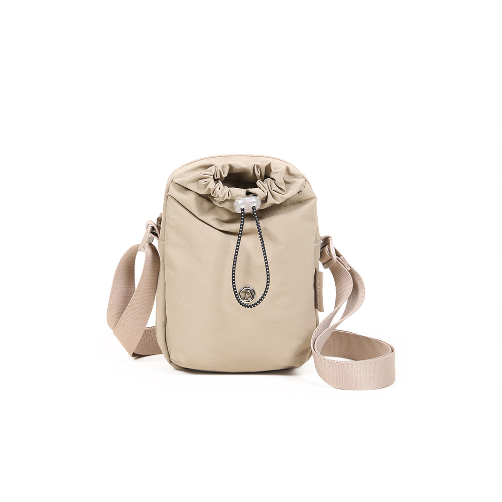 (Durlapue) nylon material, lightweight small crossbody bag, fashionable drawstring shoulder bag
