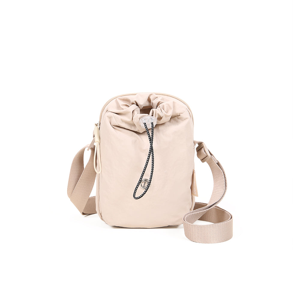 (Durlapue) nylon material, lightweight small crossbody bag, fashionable drawstring shoulder bag