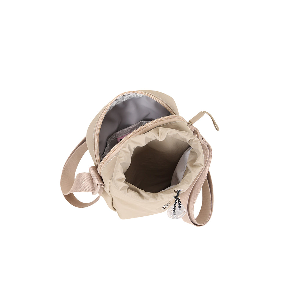 (Durlapue) nylon material, lightweight small crossbody bag, fashionable drawstring shoulder bag