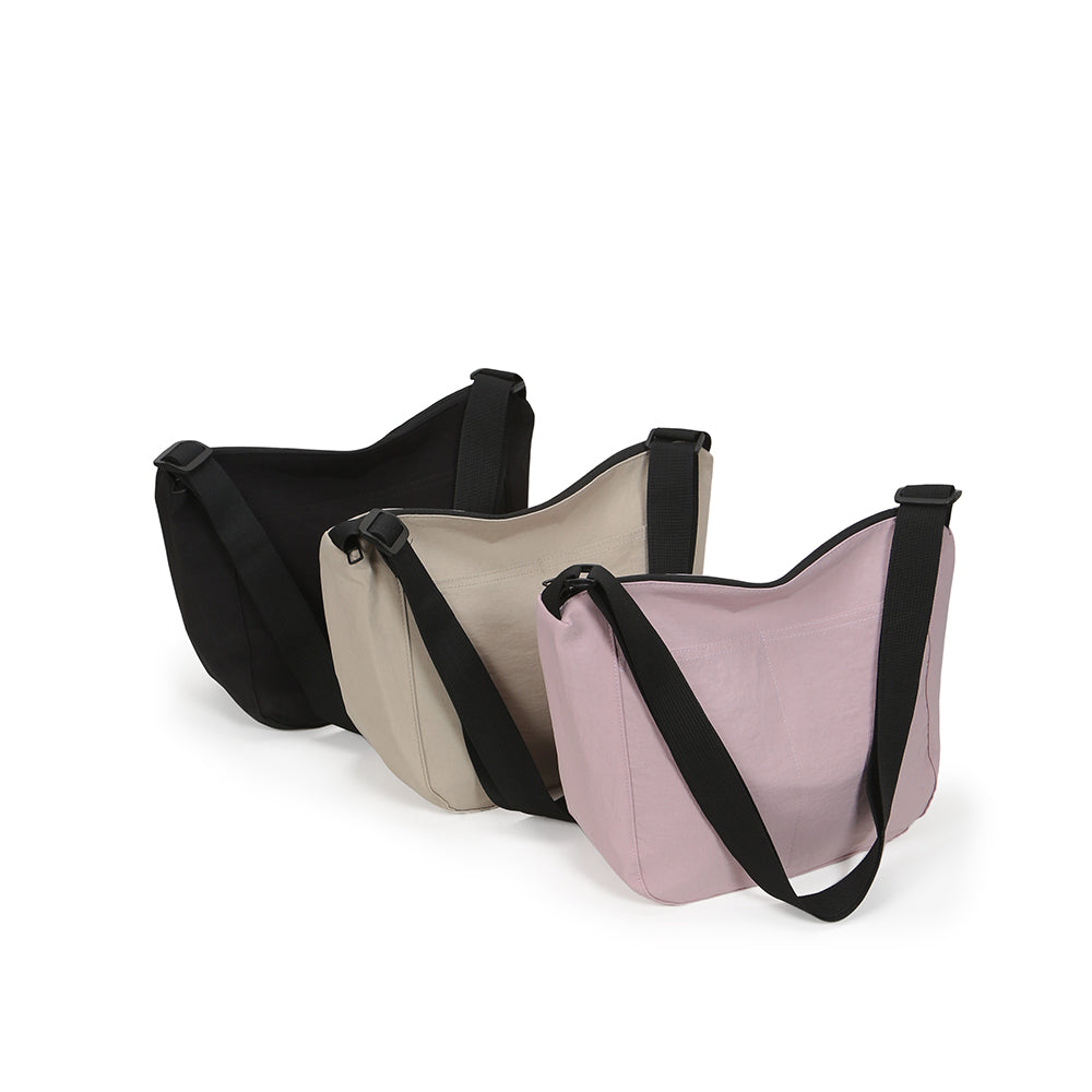【Durlapue】Nylon waterproof solid color simple shoulder bag fashionable and versatile portable crossbody bag
