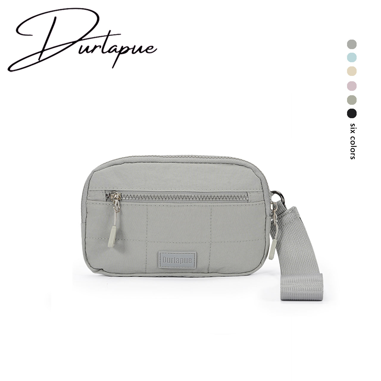 【Durlapue】Stylish and minimalist nylon wristlet phone wallet and travel organizer bag