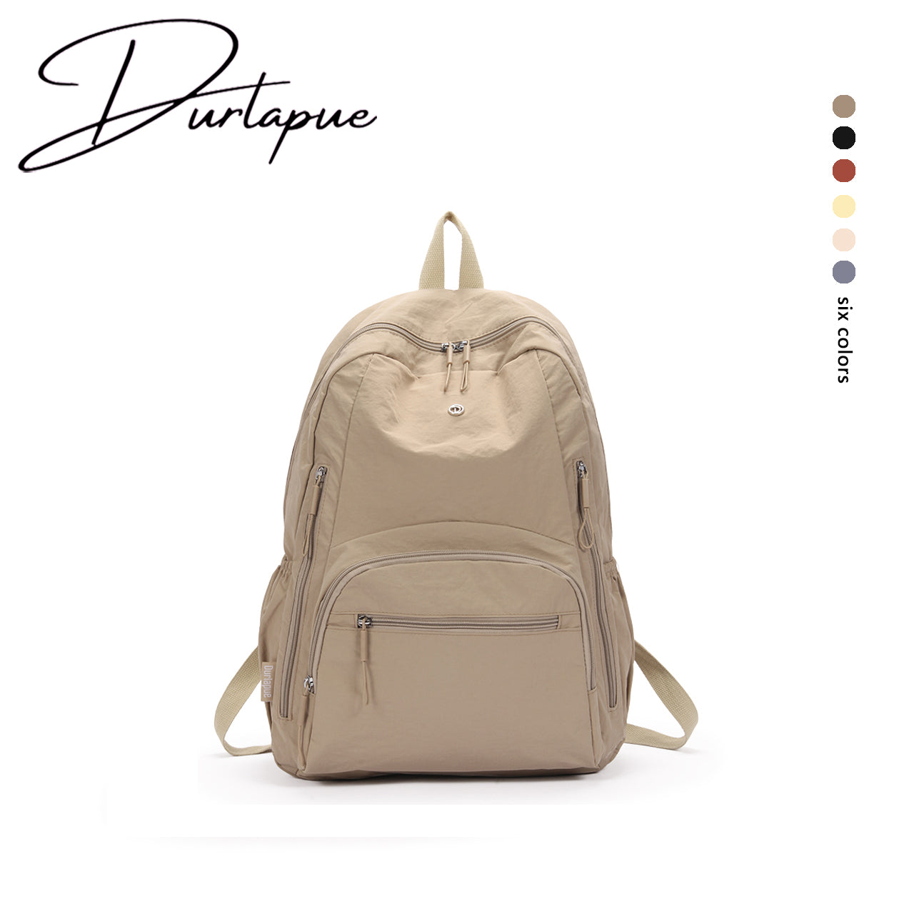 【Durlapue】Nylon waterproof lightweight backpack casual versatile simple commuter bag
