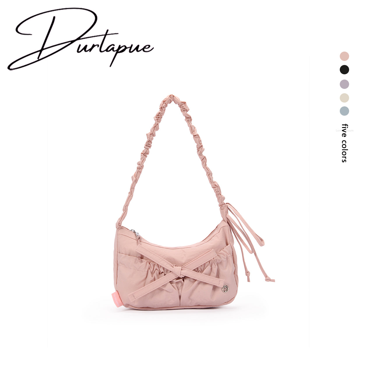 (Durlapue) nylon material handbag, fashionable zipper shoulder bag