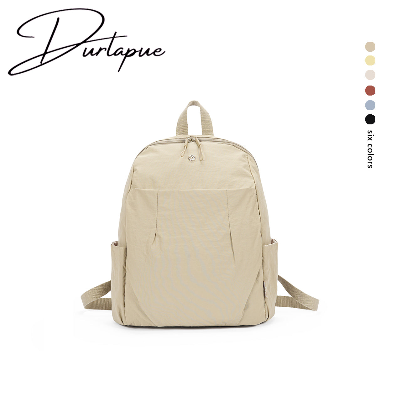 【Durlapue】Waterproof ultralight fabric backpack, stylish and simple solid color computer bag