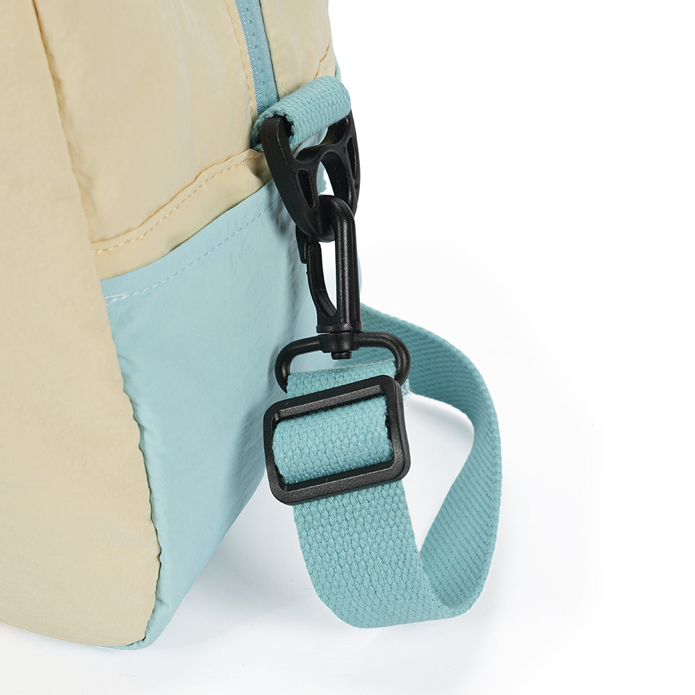 【Durlapue】Fashionable contrast color simple handbag nylon waterproof large capacity portable crossbody bag