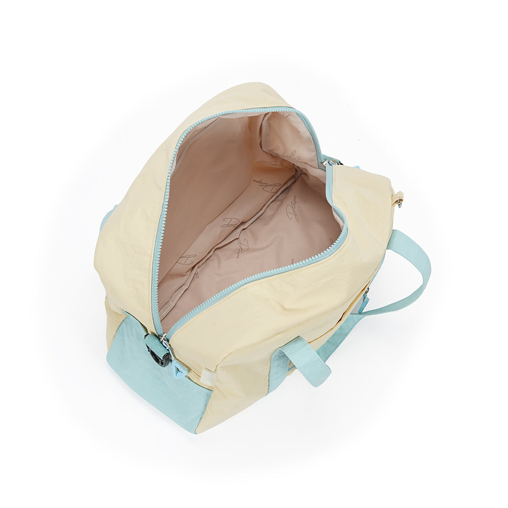 【Durlapue】Fashionable contrast color simple handbag nylon waterproof large capacity portable crossbody bag