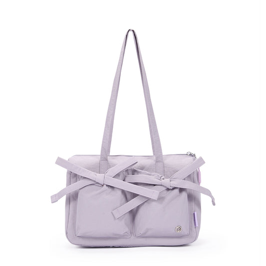 (Durlapue) Fashionable nylon handbag, lightweight solid color shoulder bag