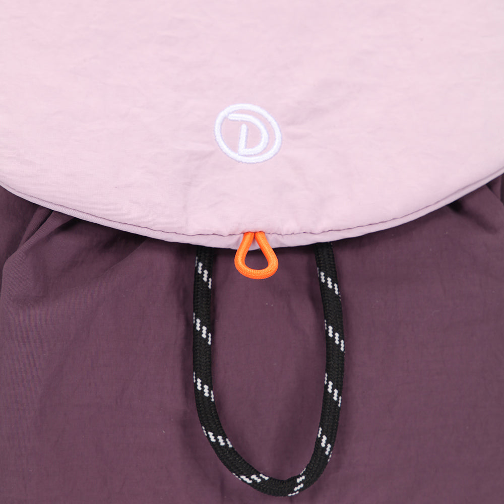 (Durlapue) Nylon material small drawstring handbag flap backpack