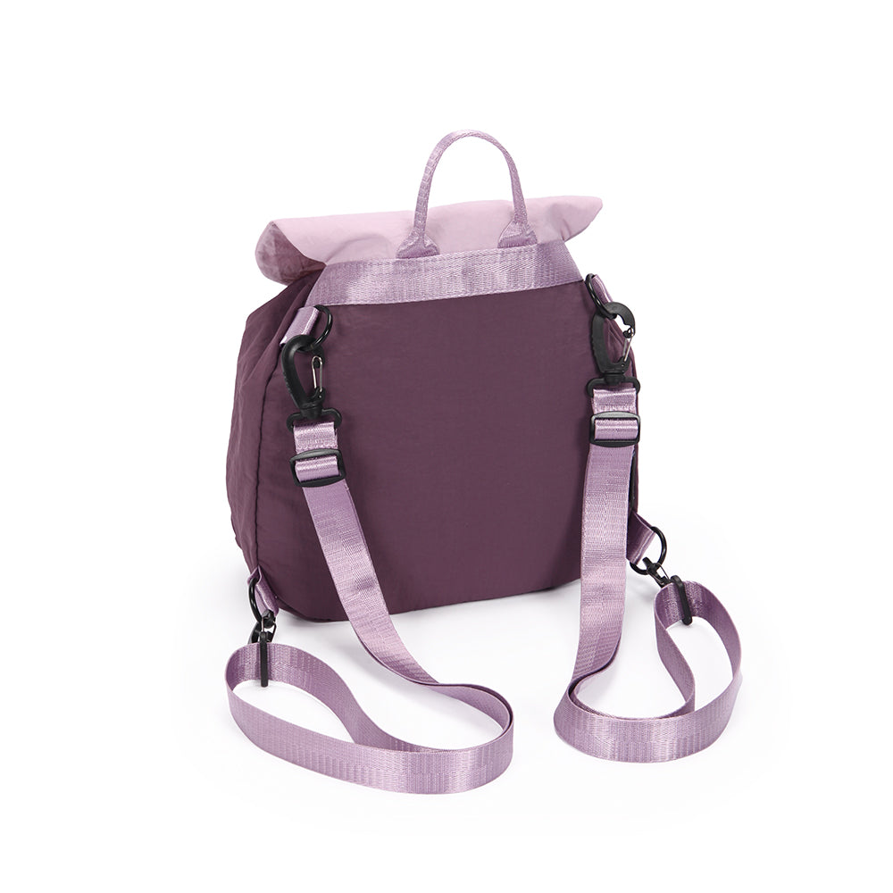(Durlapue) Nylon material small drawstring handbag flap backpack