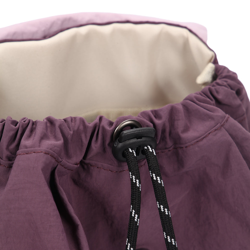 (Durlapue) Nylon material small drawstring handbag flap backpack