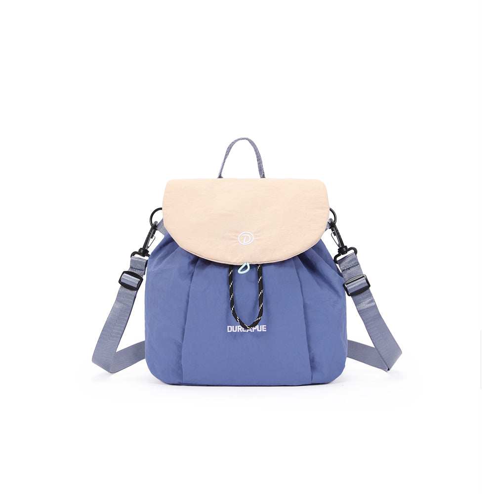 (Durlapue) Nylon material small drawstring handbag flap backpack