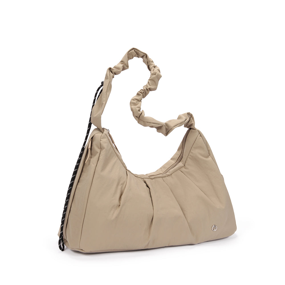 【Durlapue】Nylon waterproof lightweight shoulder bag Fashionable simple solid color yoga messenger bag
