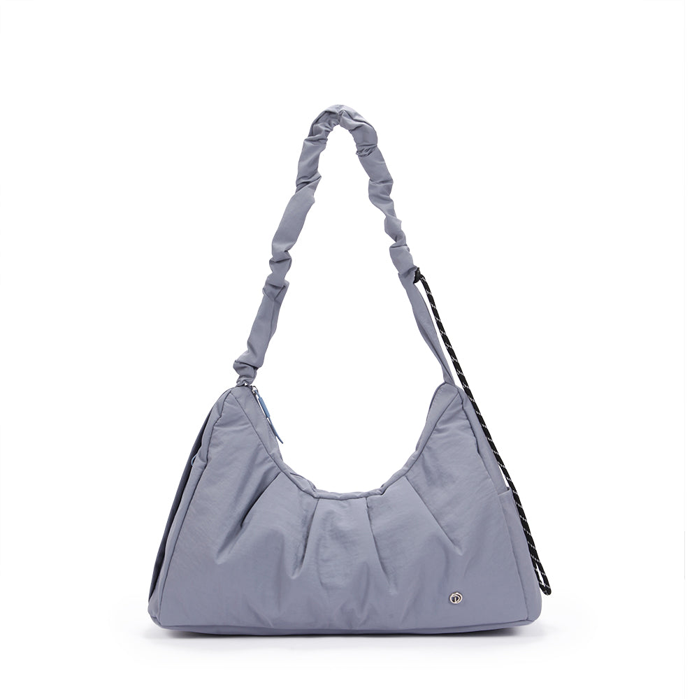 【Durlapue】Nylon waterproof lightweight shoulder bag Fashionable simple solid color yoga messenger bag