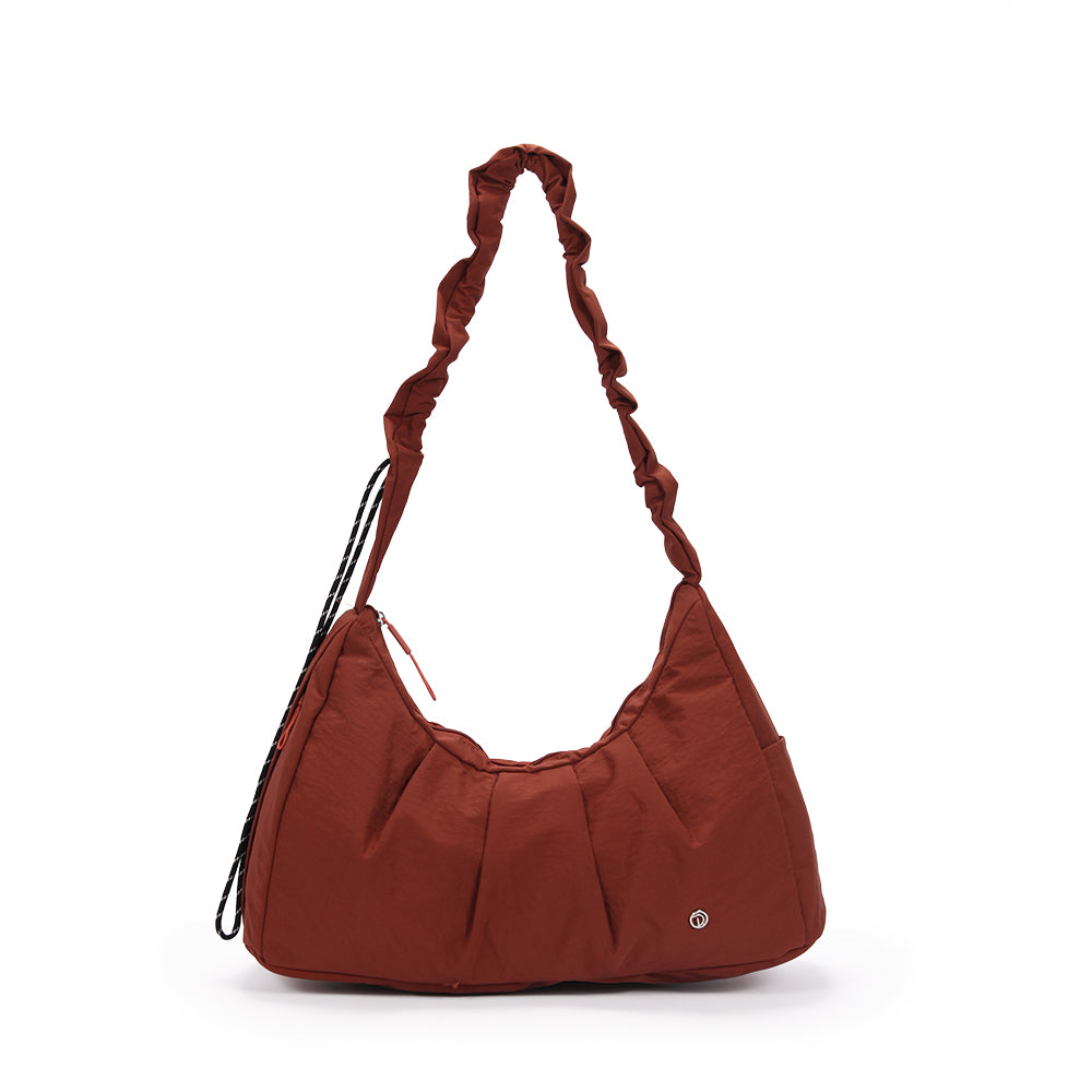 【Durlapue】Nylon waterproof lightweight shoulder bag Fashionable simple solid color yoga messenger bag