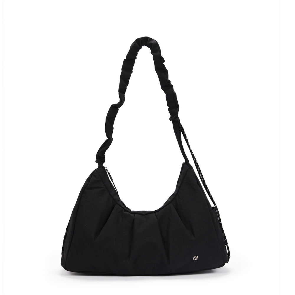 【Durlapue】Nylon waterproof lightweight shoulder bag Fashionable simple solid color yoga messenger bag