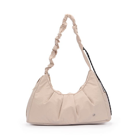 【Durlapue】Nylon waterproof lightweight shoulder bag Fashionable simple solid color yoga messenger bag