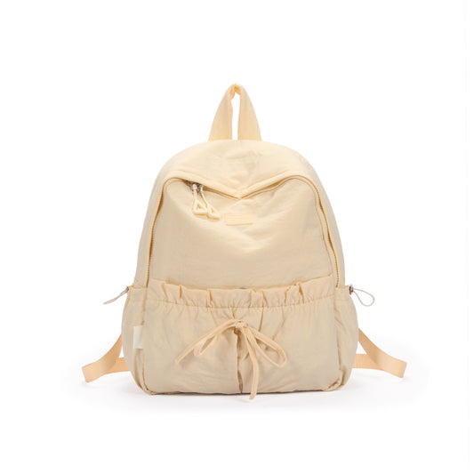 (Durlapue) Fashionable nylon backpack, lightweight and simple school bag