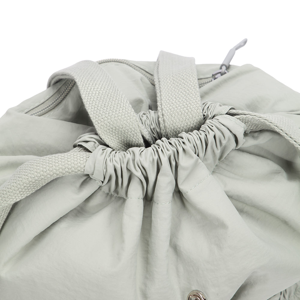 【Durlapue】Sports casual pleated drawstring backpack Nylon waterproof simple practical shoulder bag