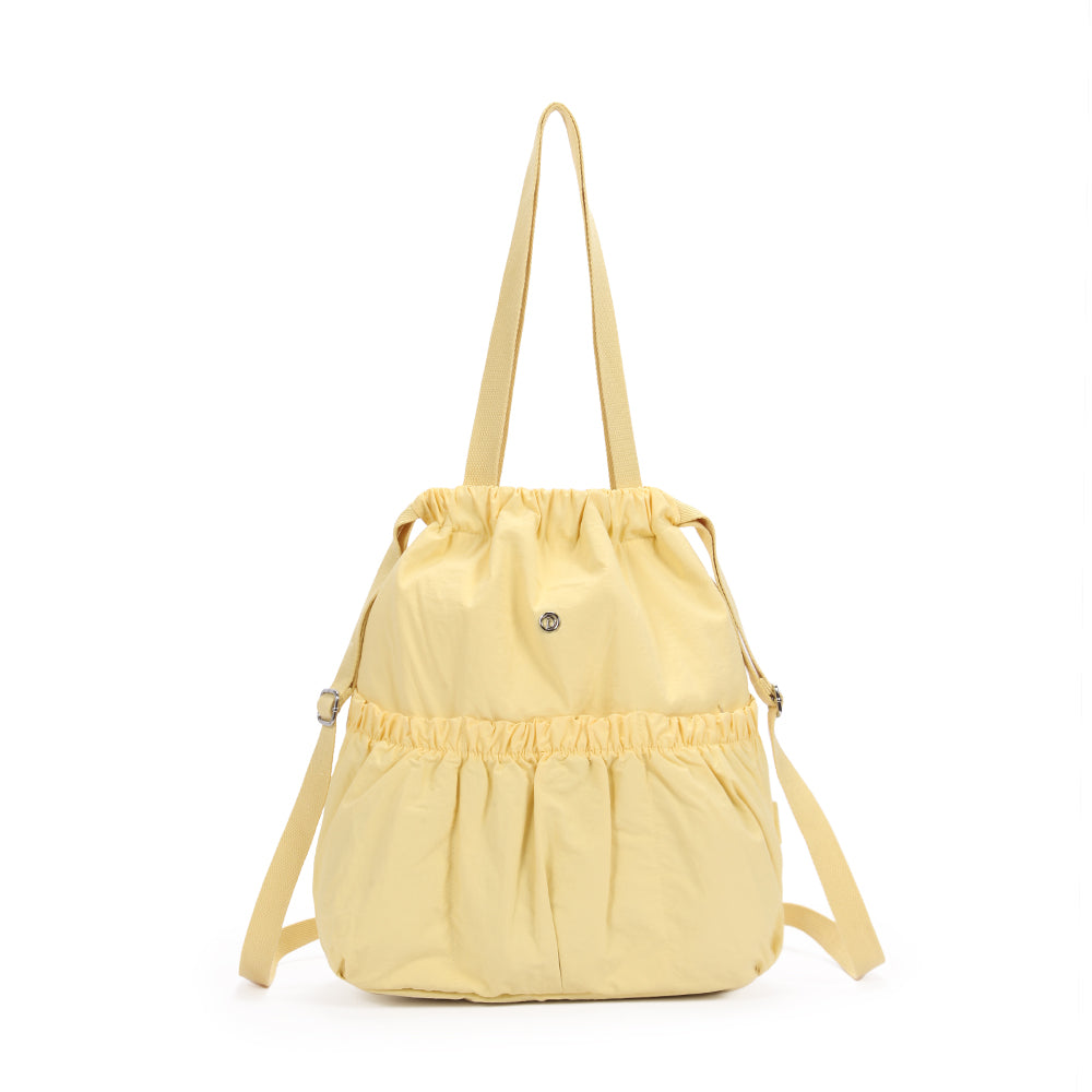 【Durlapue】Sports casual pleated drawstring backpack Nylon waterproof simple practical shoulder bag