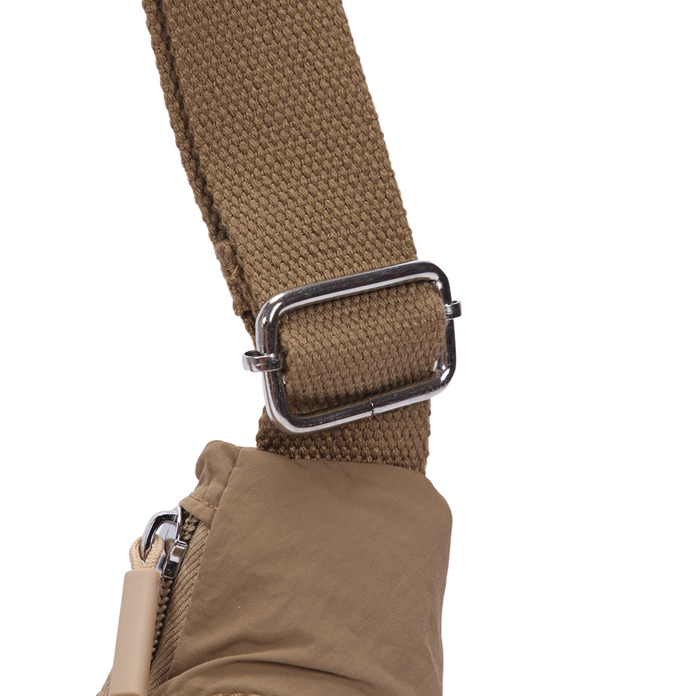 (Durlapue) Nylon solid color crossbody bag Fashionable shoulder zipper bag