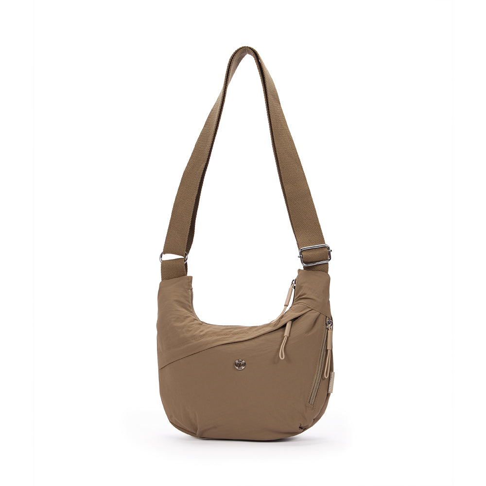 (Durlapue) Nylon solid color crossbody bag Fashionable shoulder zipper bag