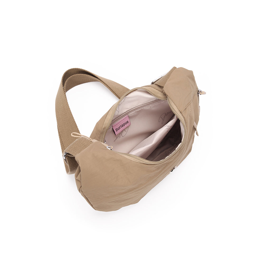 (Durlapue) Nylon solid color crossbody bag Fashionable shoulder zipper bag