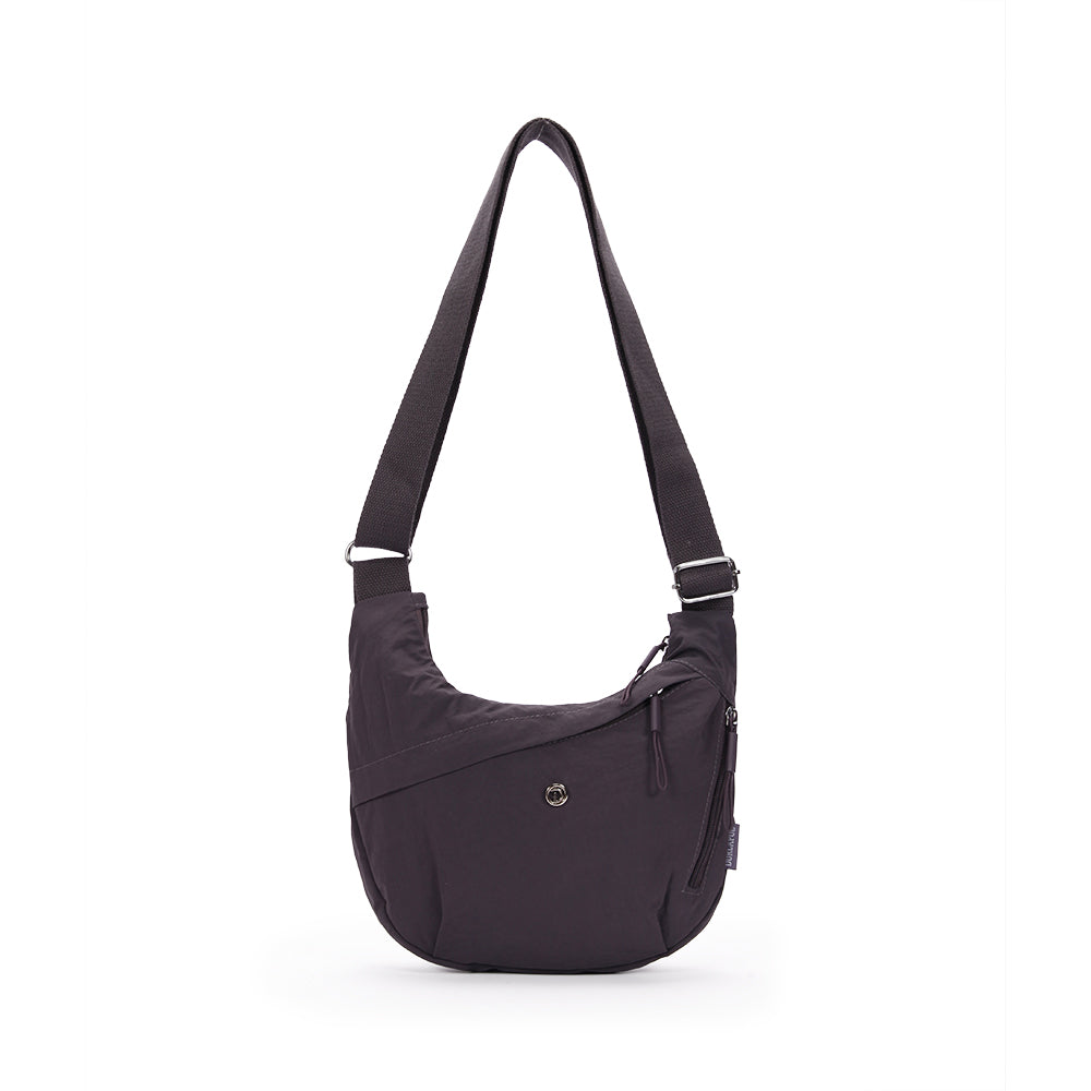 (Durlapue) Nylon solid color crossbody bag Fashionable shoulder zipper bag