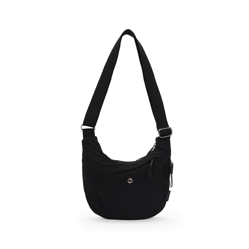 (Durlapue) Nylon solid color crossbody bag Fashionable shoulder zipper bag
