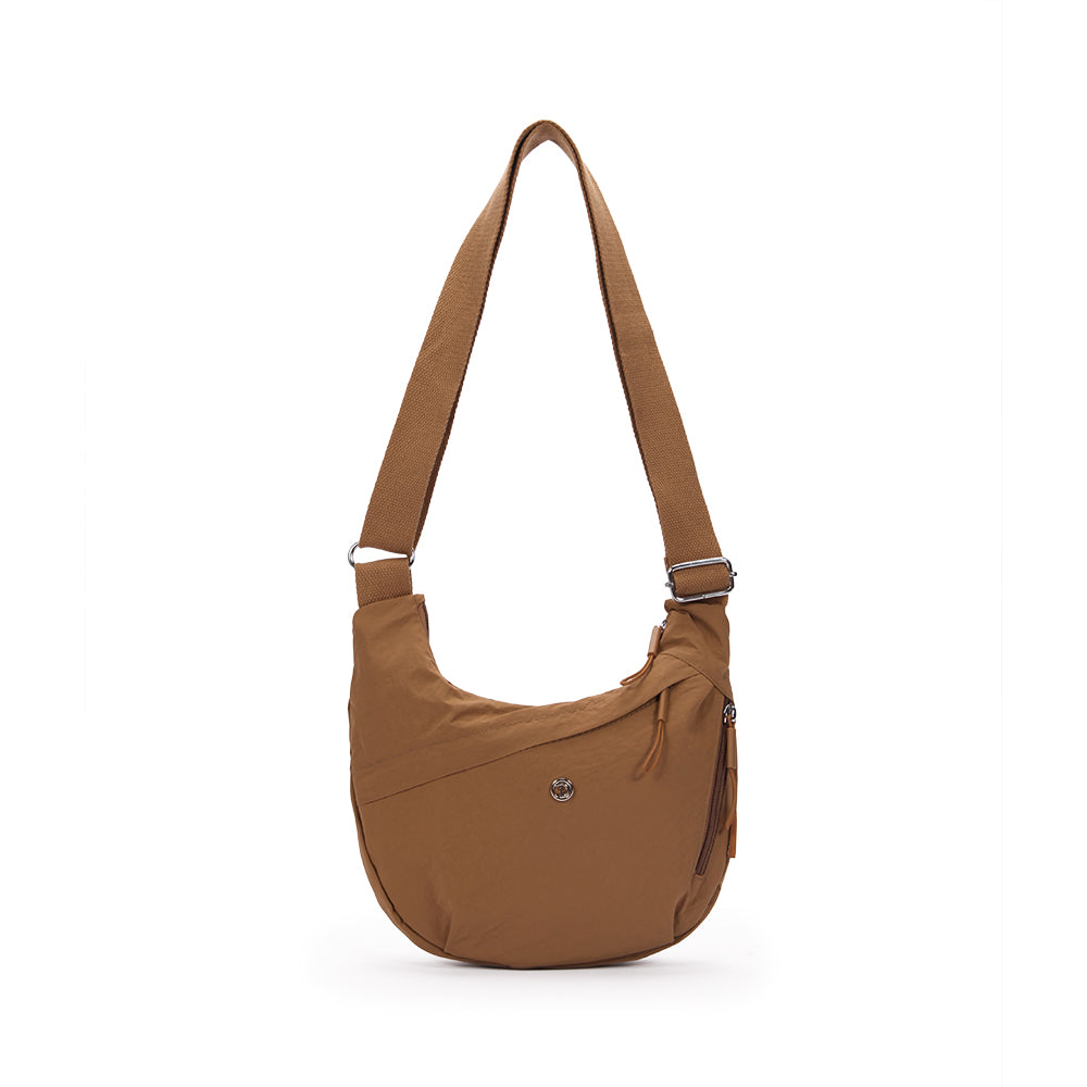 (Durlapue) Nylon solid color crossbody bag Fashionable shoulder zipper bag