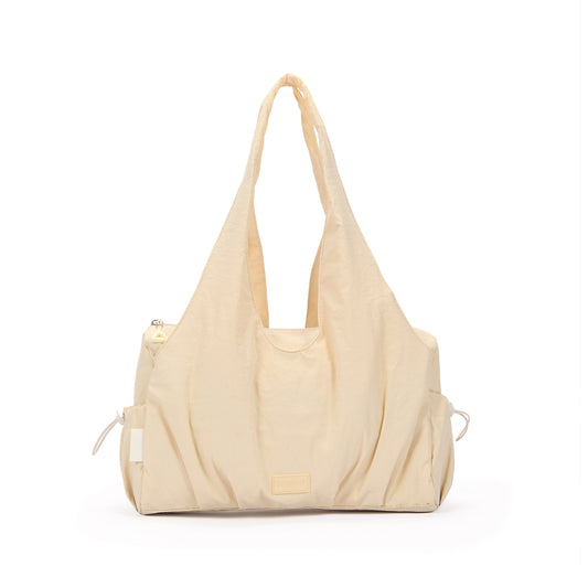 【Durlapue】Simple large capacity tote bag Multi-compartment nylon waterproof shoulder bag