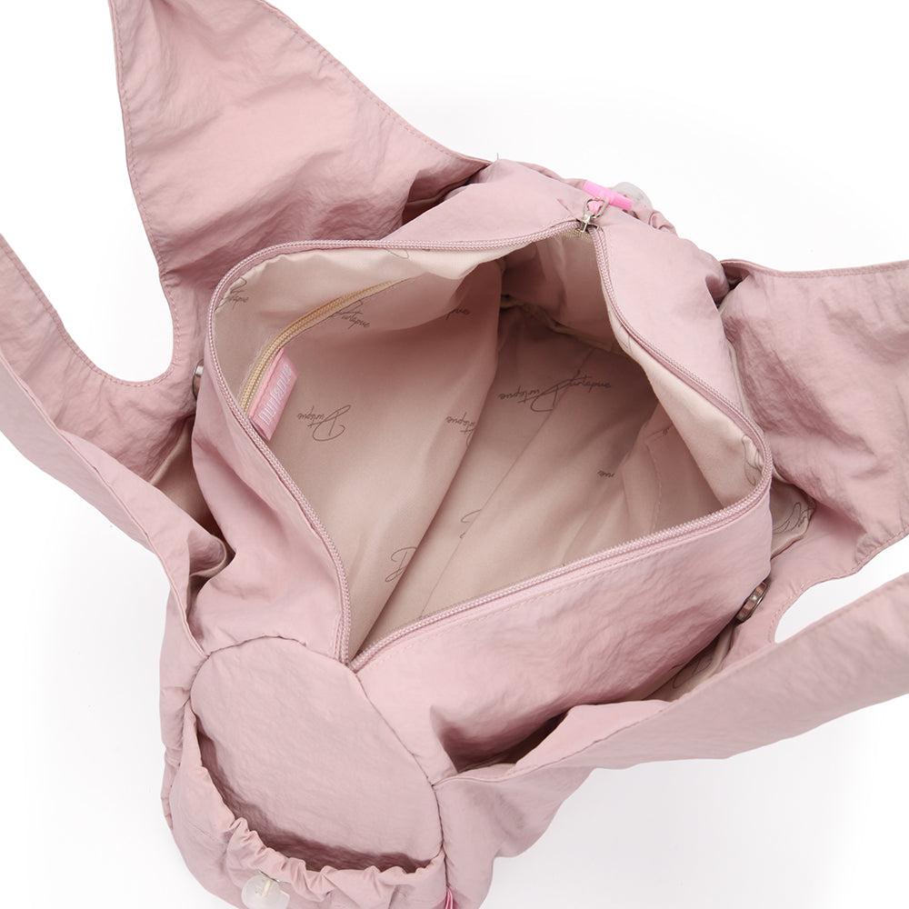 【Durlapue】Simple large capacity tote bag Multi-compartment nylon waterproof shoulder bag