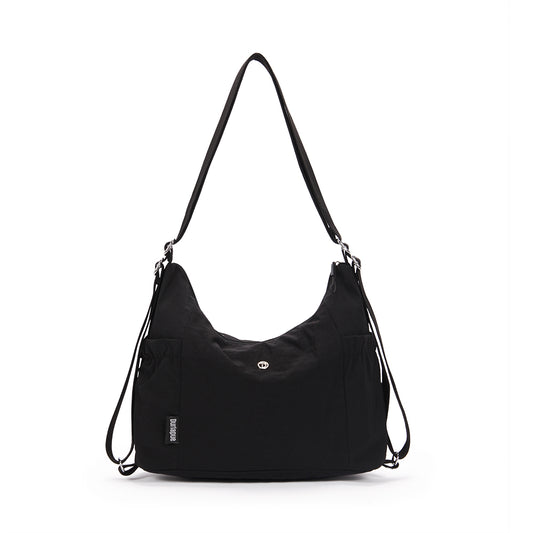 【Durlapue】Nylon waterproof solid color simple large capacity shoulder bag fashionable casual versatile crossbody bag