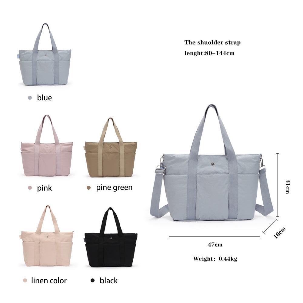 (Durlapue) nylon material solid color computer bag casual crossbody tote bag