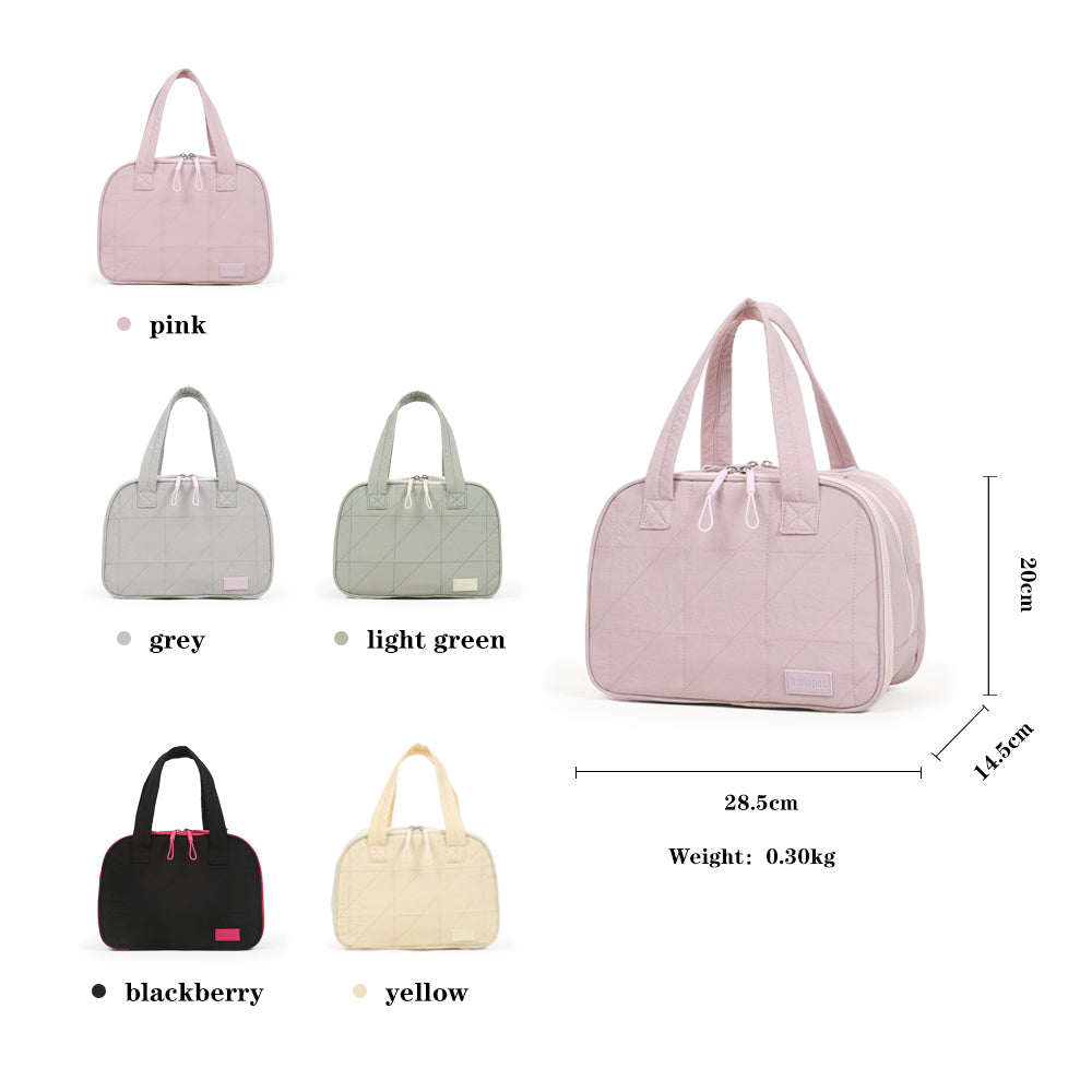 (Durlapue) nylon material, stylish solid color handbag, lightweight school bag