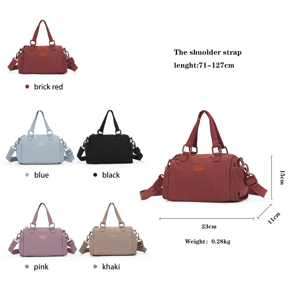 (Durlapue)Nylon material, solid color daily handbag for men and women, lightweight and versatile crossbody bag