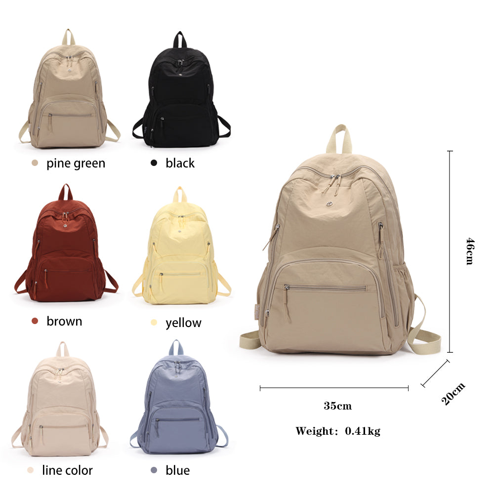 【Durlapue】Nylon waterproof lightweight backpack casual versatile simple commuter bag