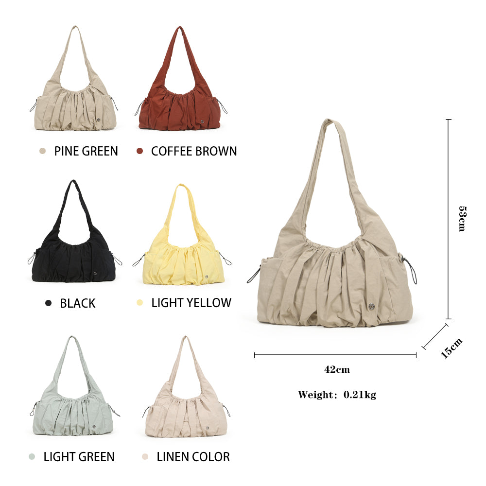 (Durlapue) nylon material, fashionable men's and women's shoulder bag, solid color underarm bag