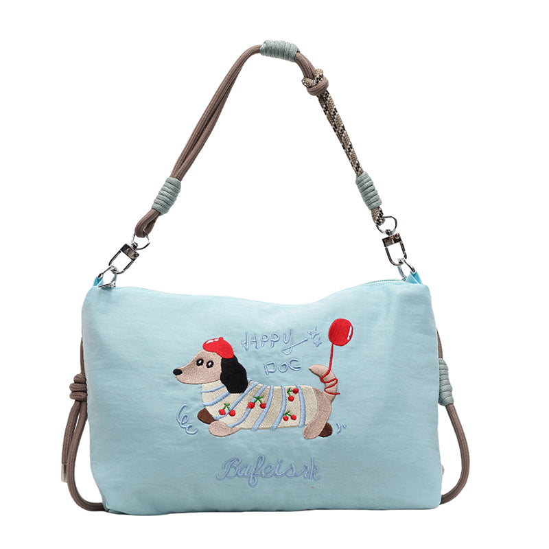 【Durlapue】Elegant embroidered nylon handbag, stylish and versatile shoulder bag