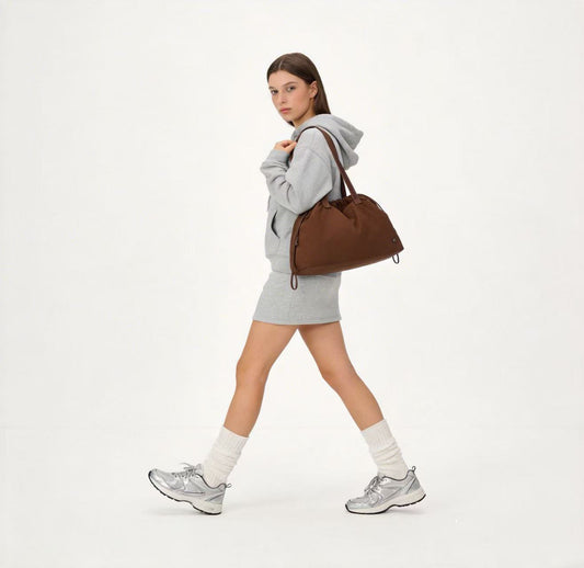 【Durlapue】 large capacity drawstring tote bag multi functional shoulder bag suitable for everyday carry.