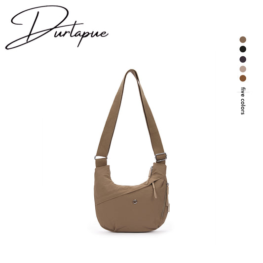 (Durlapue) Nylon solid color crossbody bag Fashionable shoulder zipper bag
