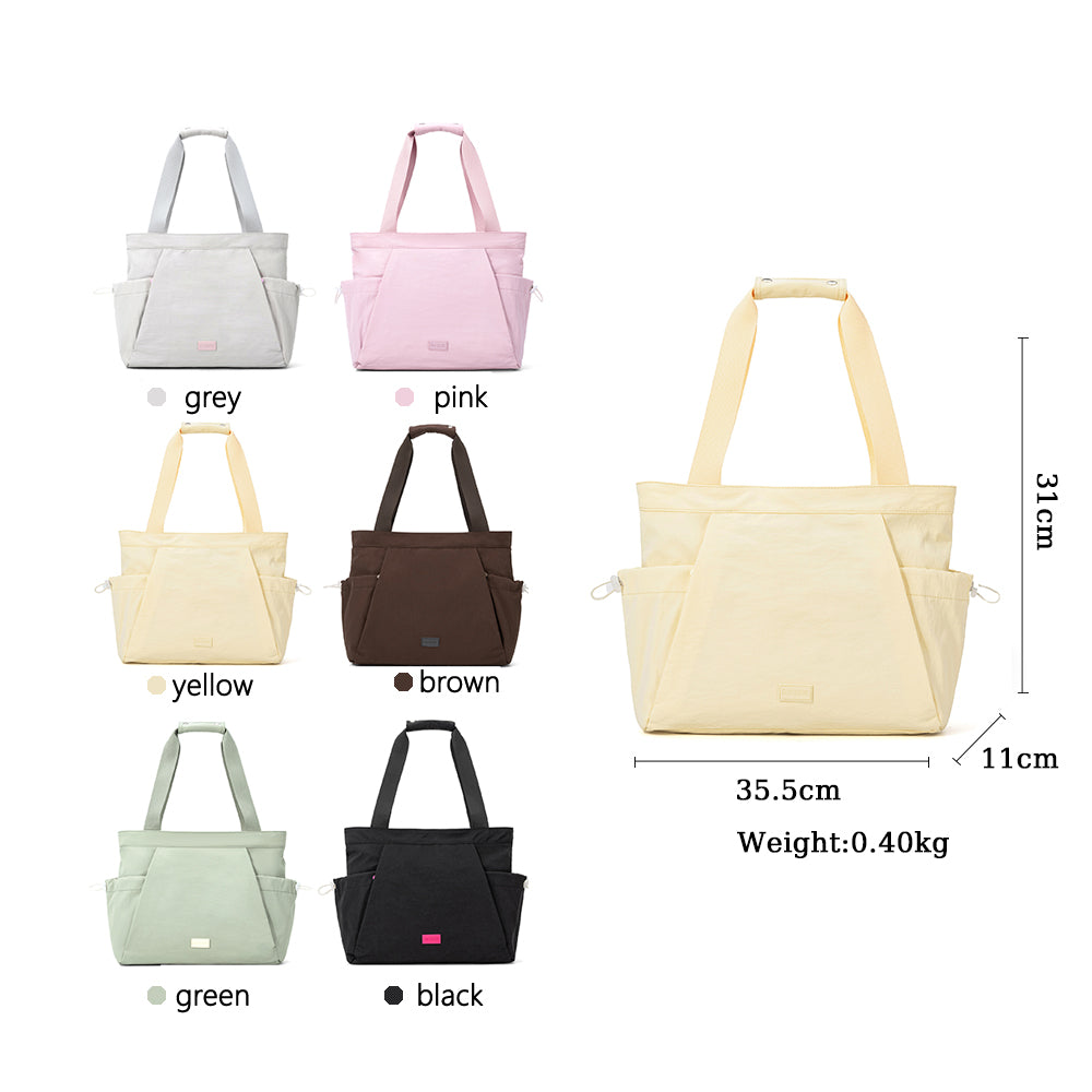 【Durlapue】Minimalist Nylon Shoulder Bag Multi-Use Daily Tote for Travel & Errands
