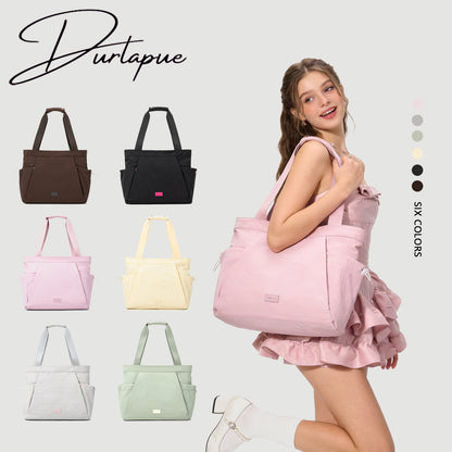 【Durlapue】Minimalist Nylon Shoulder Bag Multi-Use Daily Tote for Travel & Errands