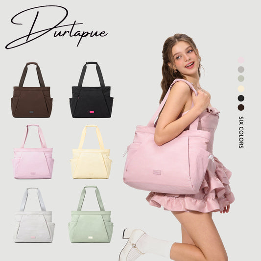 【Durlapue】Minimalist Nylon Shoulder Bag Multi-Use Daily Tote for Travel & Errands