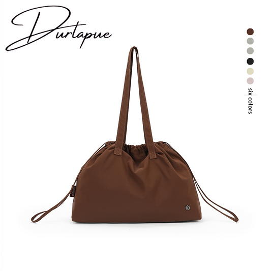 【Durlapue】 large capacity drawstring tote bag multi functional shoulder bag suitable for everyday carry.