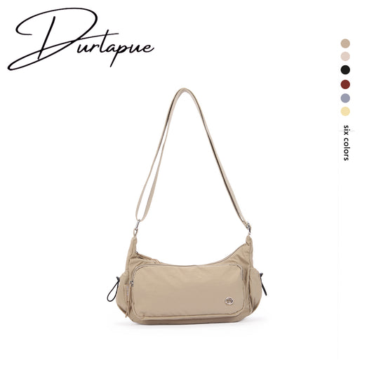 (Durlapue) nylon material solid color lightweight crossbody bag versatile men and women shoulder bag