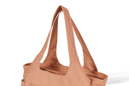 【Durlapue】Large Capacity Nylon Tote Bag Multi Pockets Casual Work Travel Handbag