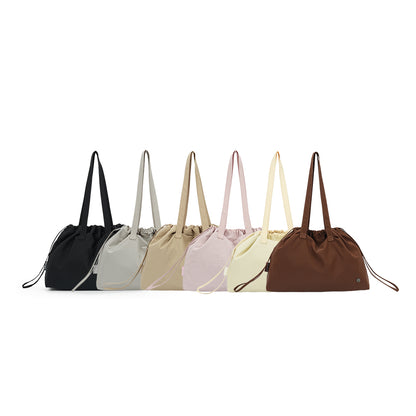 【Durlapue】 large capacity drawstring tote bag multi functional shoulder bag suitable for everyday carry.